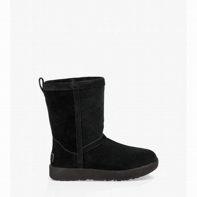 Botas UGG Classic Short Mulher Pretas | PT-PJMEW